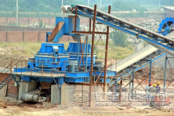 石子制砂生產(chǎn)線現(xiàn)場示意圖 石子制砂生產(chǎn)線現(xiàn)場示意圖