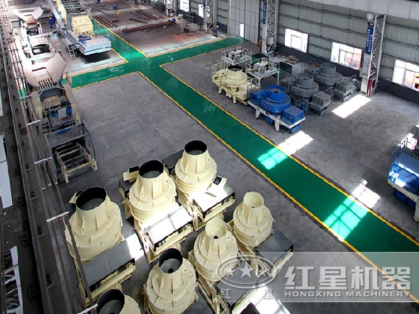 鵝卵石制砂機(jī)廠家車間 鵝卵石制砂機(jī)廠家車間