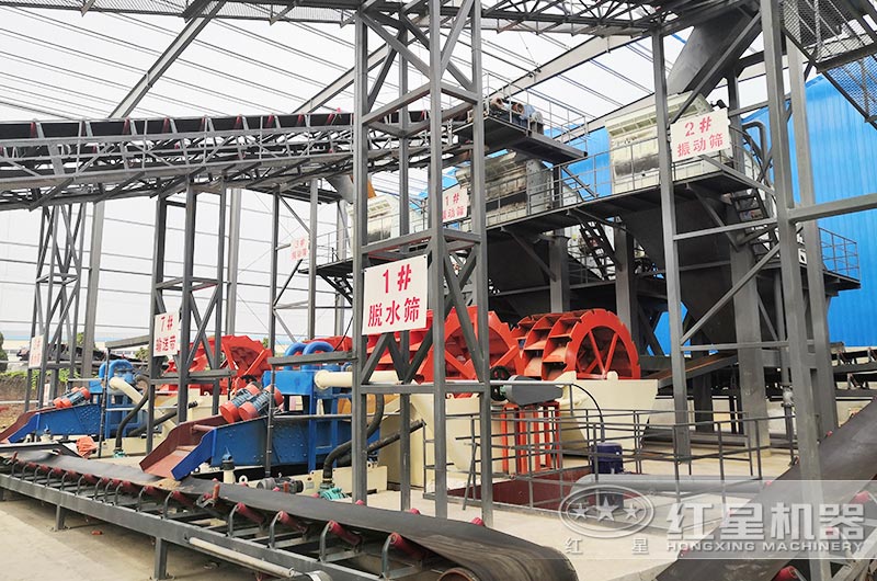 水洗砂生產(chǎn)工藝流程 設(shè)備及現(xiàn)場(chǎng)視頻