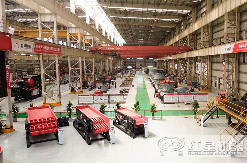 粉石頭機器廠家車間實拍