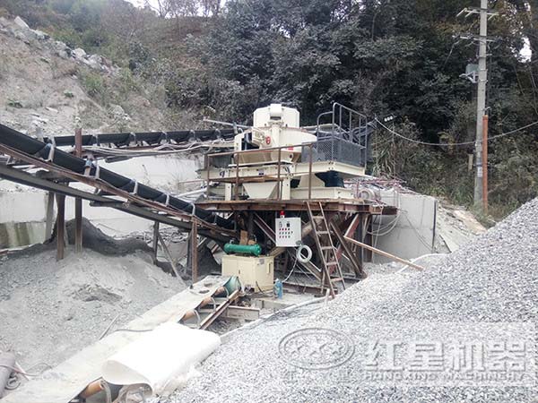 季總河卵石制砂生產線現場 季總河卵石制砂生產線現場