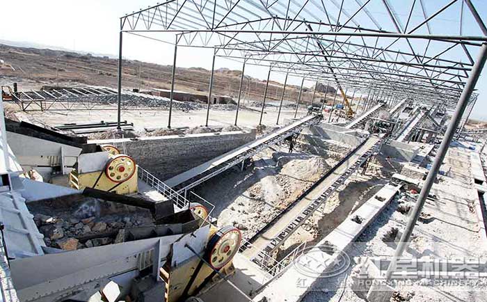 河北大型破碎生產線工作現場