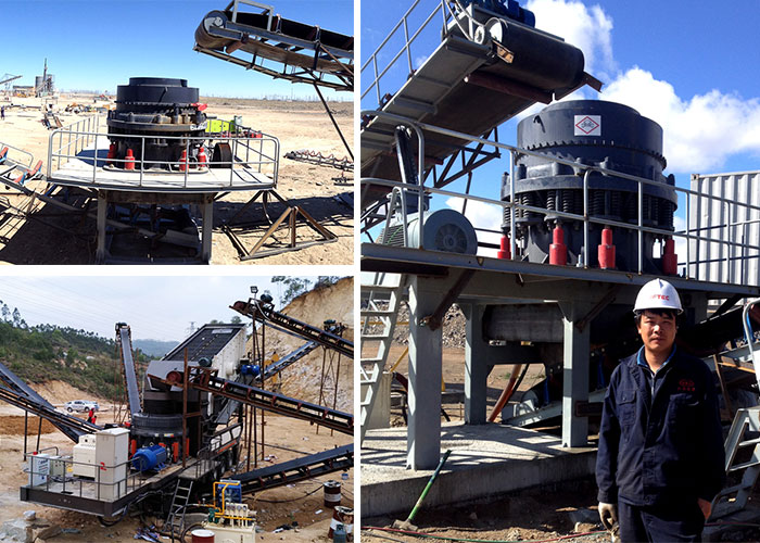 全液壓圓錐式破碎機客戶生產(chǎn)現(xiàn)場合集