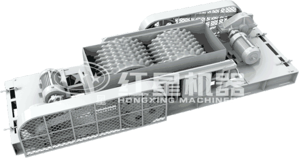 齒輥式破碎機作業(yè)原理圖 齒輥式破碎機作業(yè)原理圖