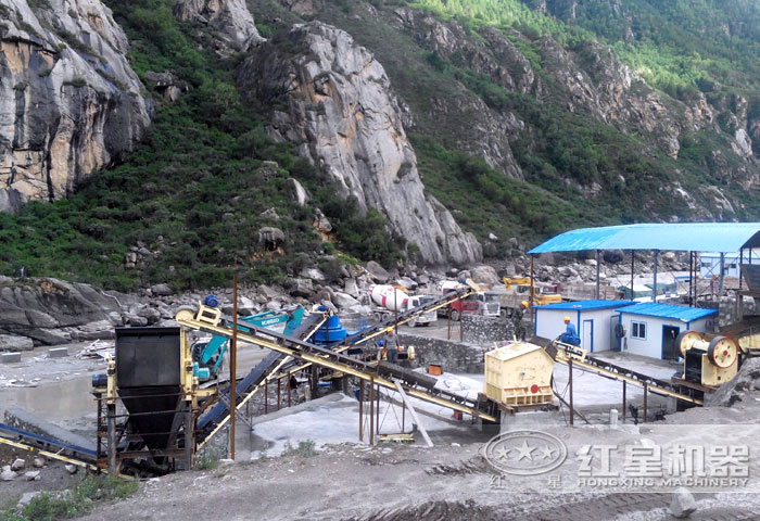 石子破碎現(xiàn)場