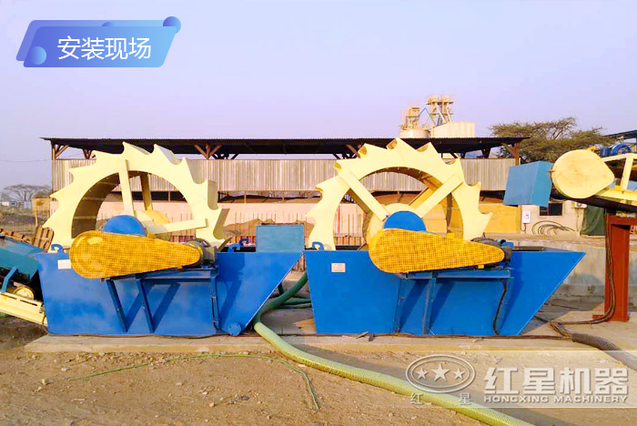 大型洗砂機(jī)安裝現(xiàn)場 大型洗砂機(jī)安裝現(xiàn)場