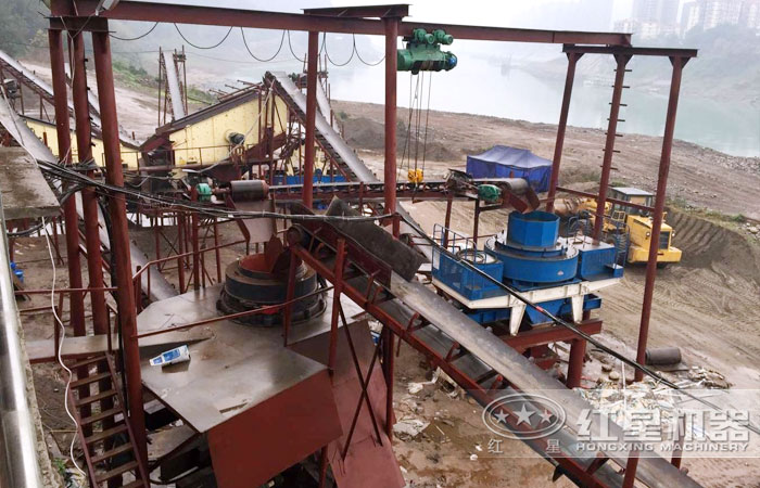 石粉制砂機(jī)現(xiàn)場(chǎng) 石粉制砂機(jī)現(xiàn)場(chǎng)