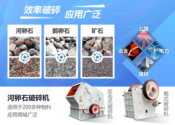 河卵石破碎機應(yīng)用范圍及領(lǐng)域 河卵石破碎機應(yīng)用范圍及領(lǐng)域