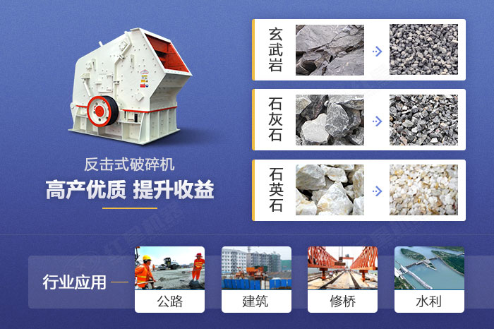 反擊式粉碎機(jī)破碎玄武巖效果好 反擊式粉碎機(jī)破碎玄武巖效果好