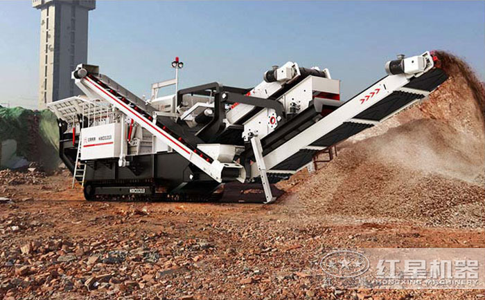 移動(dòng)破碎機(jī)破碎加工建筑廢料現(xiàn)場(chǎng) 移動(dòng)破碎機(jī)破碎加工建筑廢料現(xiàn)場(chǎng)