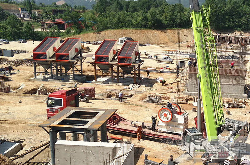 紅星用戶破碎生產(chǎn)線安裝現(xiàn)場(chǎng)