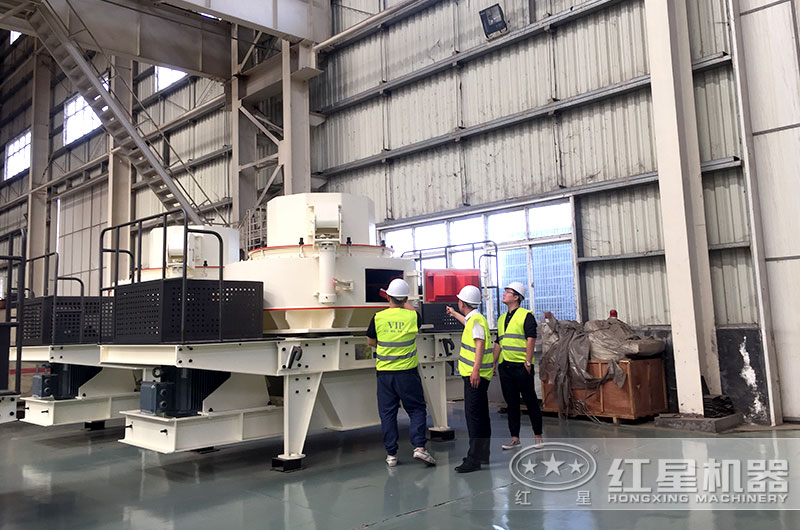 石灰石制砂設備生產車間，用戶參觀實拍