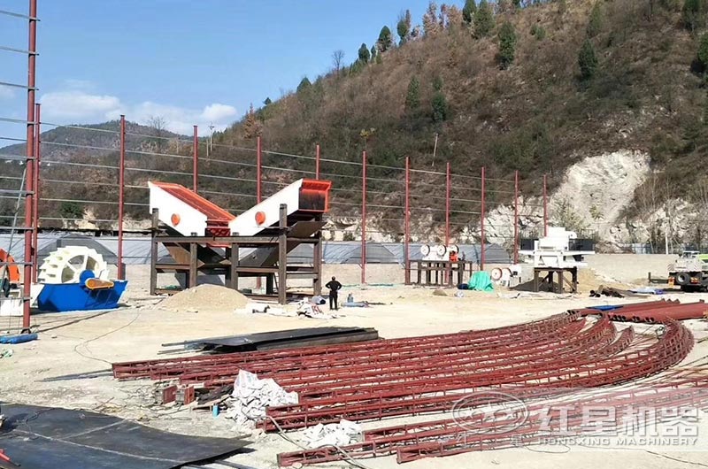 小型砂石廠成套設(shè)備等待安裝 小型砂石廠成套設(shè)備等待安裝