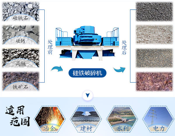 硅鐵破碎機(jī)應(yīng)用領(lǐng)域廣 硅鐵破碎機(jī)應(yīng)用領(lǐng)域廣